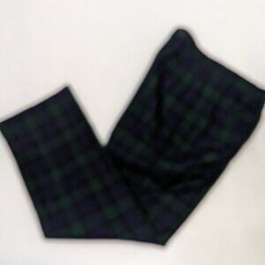 Pendleton Women's Petite Green Blue Black Patterned Pants Size 12